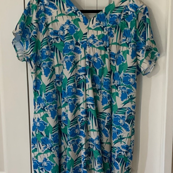 NWT Retro Glam/Audrey K  2xl (16-18) Gwendolyn Hawaiian draped waterfall Dress - Picture 6 of 6